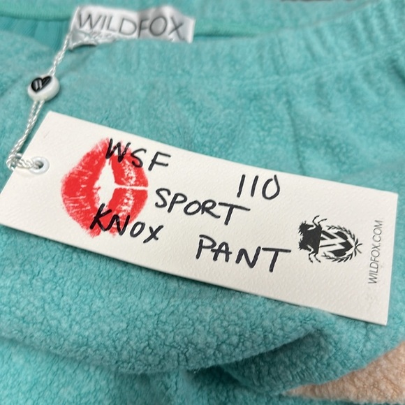 Wildfox Sport Stripe Knox Lounge Jogger Sweatpants in Trance Teal, S NWT! - Picture 3 of 8